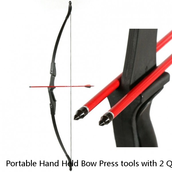 Portable Hand Held Bow Press tools with 2 Quad Brackets for Compound Bow Archery