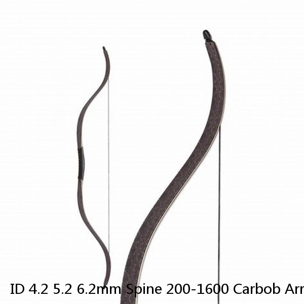 ID 4.2 5.2 6.2mm Spine 200-1600 Carbob Arrows for Compound Recurve Bow Longbow Traditional Archery Hunting 3D Target Arrow