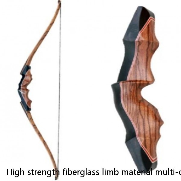 High strength fiberglass limb material multi-color recurve takedown bow for sale