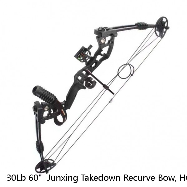 30Lb 60"  Junxing Takedown Recurve Bow, Hunting, Cnc Aluminum Riser