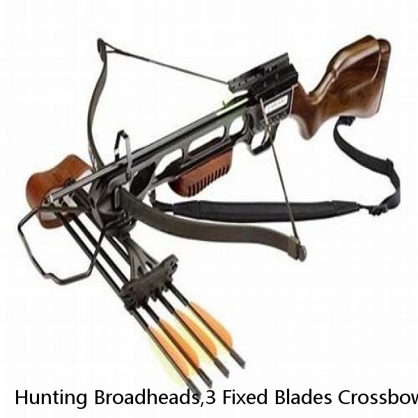 Hunting Broadheads,3 Fixed Blades Crossbow Broadheads 100 Grain Archery Broadheads for Crossbow and Compound Bow